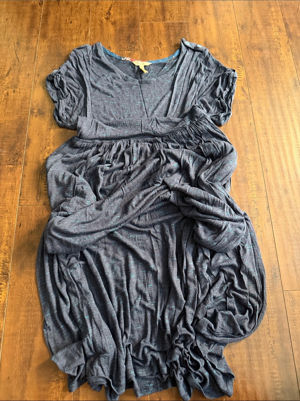 Matilda Jane Slate Blue Short-Sleeve Maxi Dress